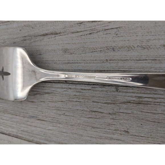 Vintage 1881 Rogers Proposal Silverplate Flatware Cold Meat Fork Serving - Picture 6 of 7